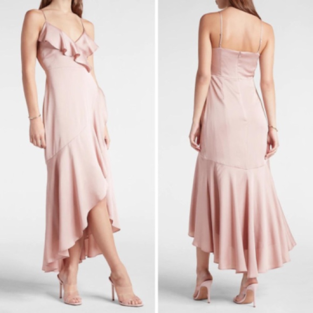 Express Blush High Low Dress